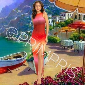 Serena Maxi Mesh Dress NWT